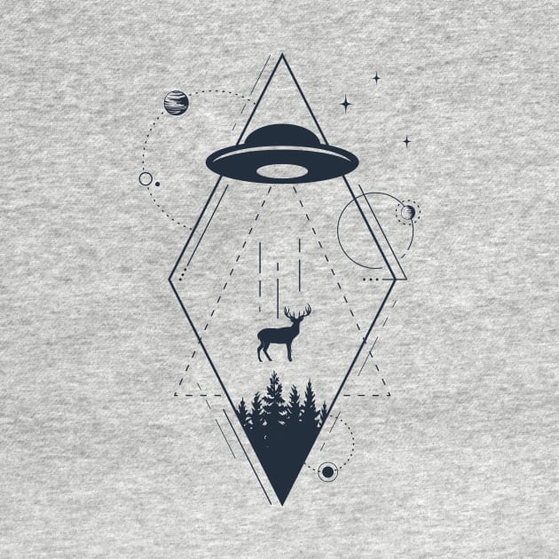 UFO. Double Exposure. Geometric Style by SlothAstronaut